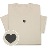 Mini Heart Embroidered T-Shirt with Custom Name, Personalized Valentine Shirt, Love Tee, Cute Gift for Her or Him