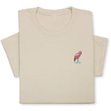 Pink Flamingo Embroidered T-shirt, Embroidered Flamingo T-shirt, Embroidered Bird T-shirt Unisex, Pink Flamingo T-Shirt Gift for Bird Lover!