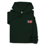 American Flag Embroidered Hoodie & Sweatshirt, Patriotic USA Pride Gift, 4th of July Unisex Apparel, Independence Day Outfit
