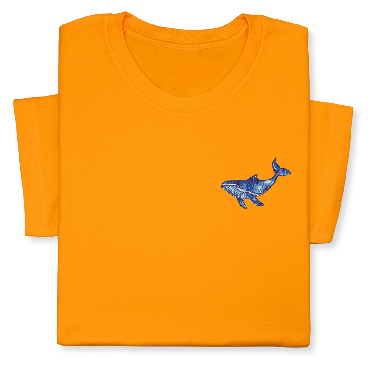 Blue Whale Embroidered Tee, Unisex Marine Life T-Shirt, Sea Life Whale T-Shirt, Ocean Gift for Sea Enthusiasts!