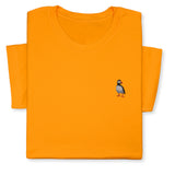 Puffin Embroidered T-Shirt, Cute Seabird Gift for Nature Lover, Minimalist Bird Design, Coastal Wildlife Tee, Nautical Aesthetic Outfit