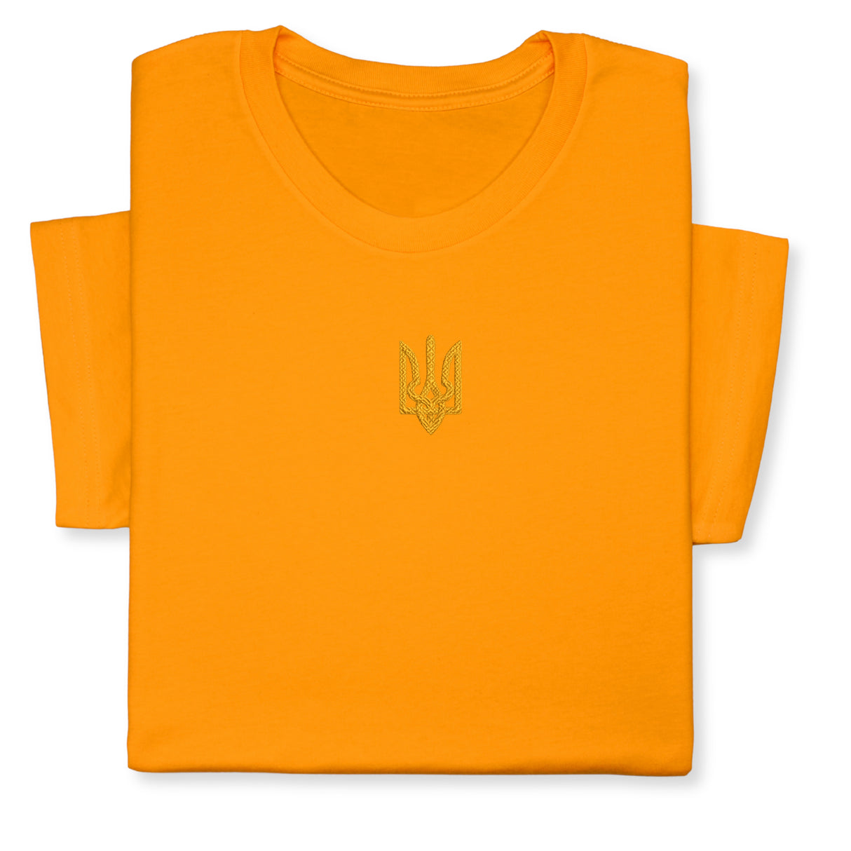Custom Embroidered Ukrainian Coat of Arms T-Shirt - Patriotic Ukraine Emblem Tee, Handmade Heritage T-Shirt!