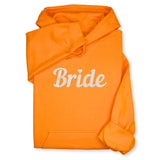 Bride Hoodie & Sweatshirt with Silver Thread Embroidery – Elegant Bridal Pullover, Diamond Detail, Bachelorette Gift, Wedding Morning Outfit
