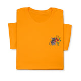 Mouse & Berry Embroidered T-Shirt, Cute Garden Animal Tee, Whimsical Nature Shirt, Funny Rodent Embroidery Gift for Her & Him