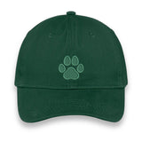 Custom Paw Print Embroidered Hat – Personalized Pet Lover Baseball Cap, Adjustable Unisex Gift for Dog & Cat Moms, Choose Your Thread Color
