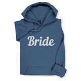 Bride Hoodie & Sweatshirt with Silver Thread Embroidery – Elegant Bridal Pullover, Diamond Detail, Bachelorette Gift, Wedding Morning Outfit