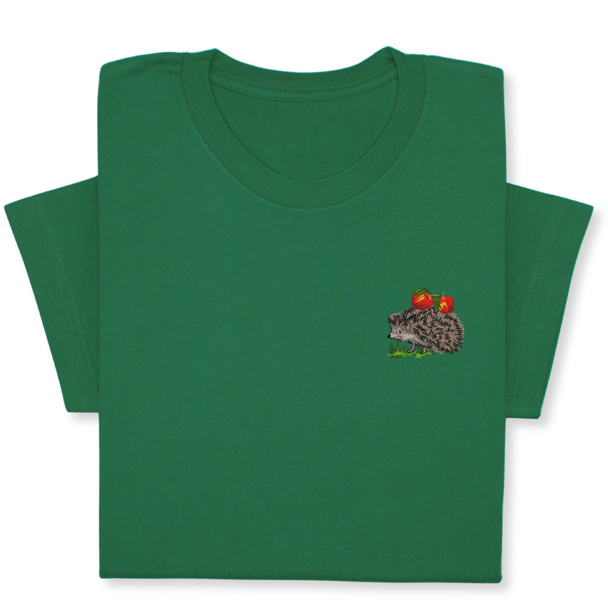 Embroidered Hedgehog T-Shirt  Cute Forest Animal Tee Gift Unisex