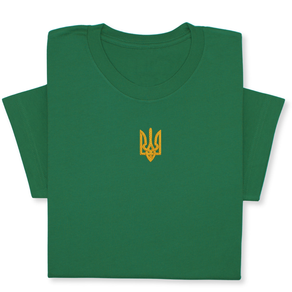 Custom Embroidered Ukrainian Coat of Arms T-Shirt - Patriotic Ukraine Emblem Tee, Handmade Heritage T-Shirt!