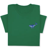 Blue Whale Embroidered Tee, Unisex Marine Life T-Shirt, Sea Life Whale T-Shirt, Ocean Gift for Sea Enthusiasts!