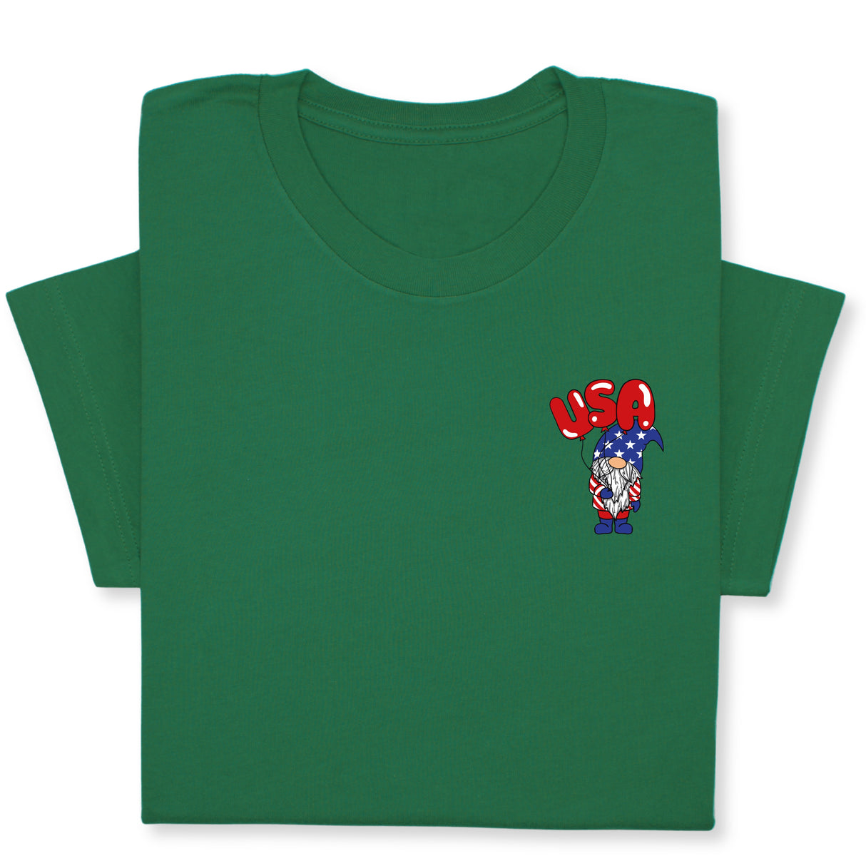 Patriotic Gnome USA T-Shirt, 4th of July Gnome Graphic Tee, American Flag Gnome Shirt, Independence Day Gift for Men & Women