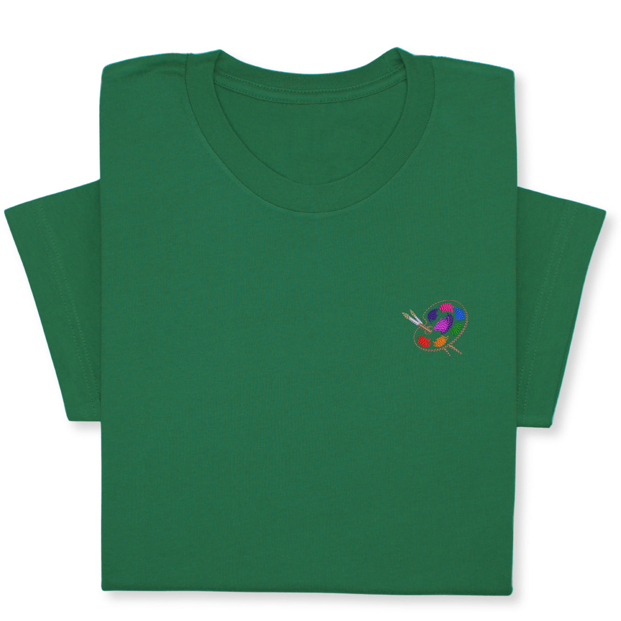 Embroidered Artist Palette T-Shirt, Colorful Creative Tee Gift Unisex