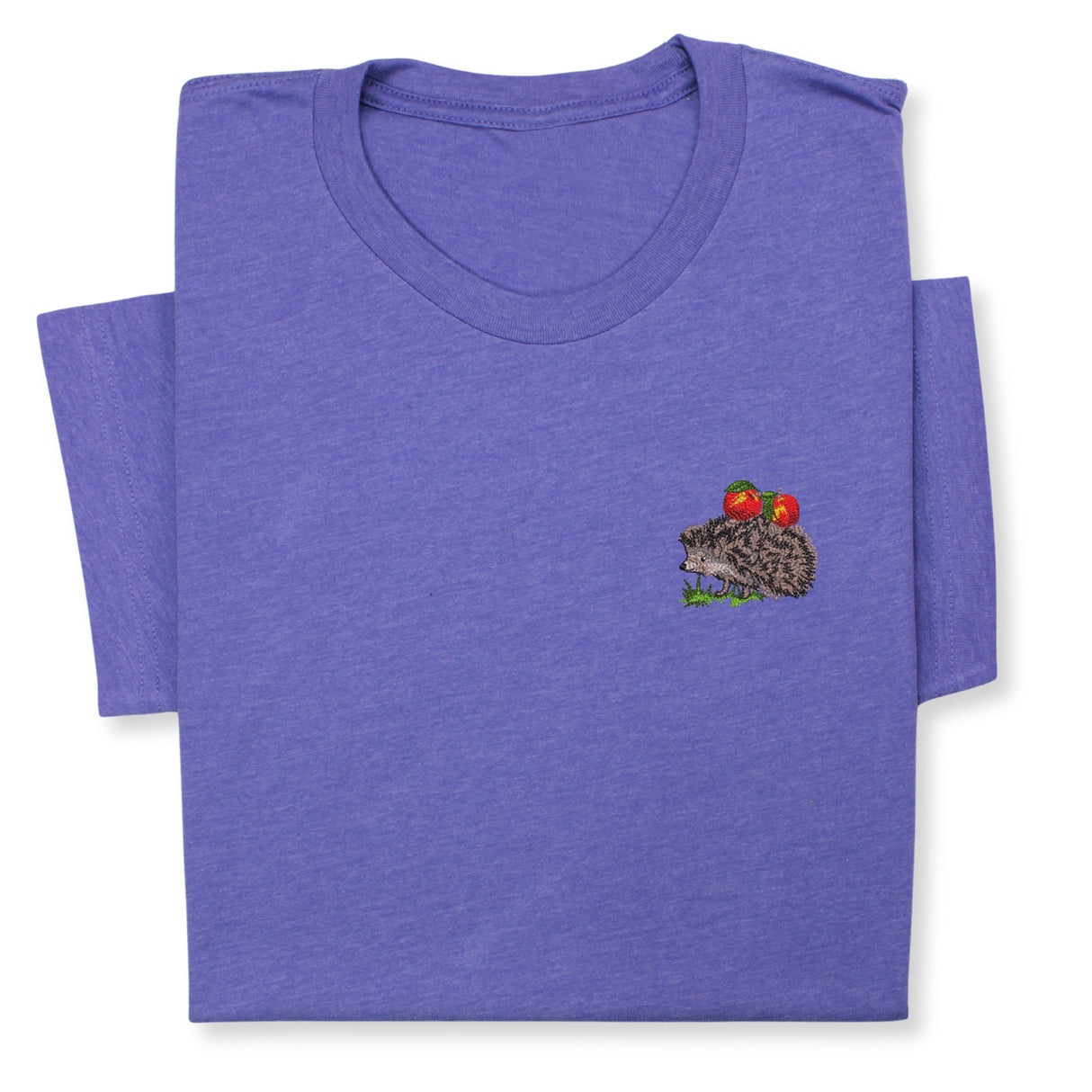 Embroidered Hedgehog T-Shirt  Cute Forest Animal Tee Gift Unisex