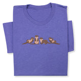 Otters Embroidered T-Shirt, Cute Otters Shirt for Animal Lovers, Playful Wildlife Tee, Nature Inspired Embroidery Gift, Unisex Otter Lover
