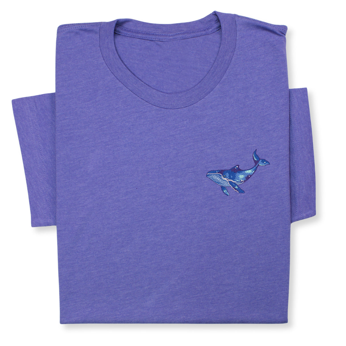 Blue Whale Embroidered Tee, Unisex Marine Life T-Shirt, Sea Life Whale T-Shirt, Ocean Gift for Sea Enthusiasts!