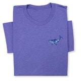 Blue Whale Embroidered Tee, Unisex Marine Life T-Shirt, Sea Life Whale T-Shirt, Ocean Gift for Sea Enthusiasts!