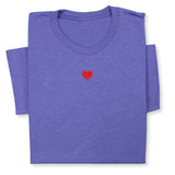 Mini Heart Embroidered T-Shirt with Custom Name, Personalized Valentine Shirt, Love Tee, Cute Gift for Her or Him