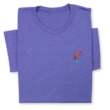 Pink Flamingo Embroidered T-shirt, Embroidered Flamingo T-shirt, Embroidered Bird T-shirt Unisex, Pink Flamingo T-Shirt Gift for Bird Lover!