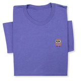 Cute Owl Embroidered T-Shirt, Whimsical Bird Lover Gift, Small Animal Embroidery Tee, Cozy Nature-Inspired Shirt