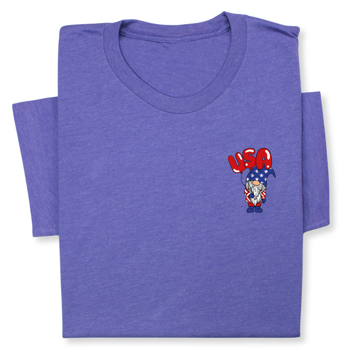 Patriotic Gnome USA T-Shirt, 4th of July Gnome Graphic Tee, American Flag Gnome Shirt, Independence Day Gift for Men & Women