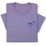 Blue Whale Embroidered Tee, Unisex Marine Life T-Shirt, Sea Life Whale T-Shirt, Ocean Gift for Sea Enthusiasts!