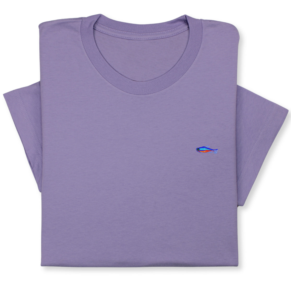 Tiny Fish Embroidered T-Shirt, Minimalist Aquatic Animal Tee, Small Fish Design Shirt, Ocean-Inspired Gift, Cute Sea Life Unisex Cotton Tee