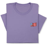 USA Flag Embroidered Tee, Patriotic American T-Shirt for Independence Day, 4th July Gift