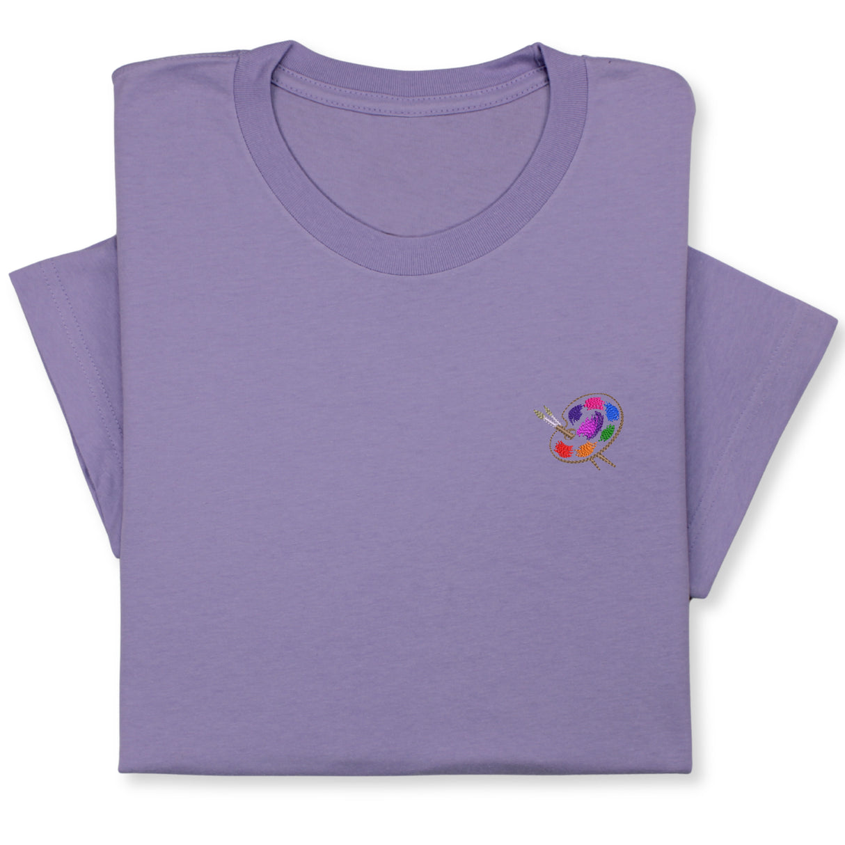 Embroidered Artist Palette T-Shirt, Colorful Creative Tee Gift Unisex