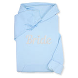Bride Hoodie & Sweatshirt with Silver Thread Embroidery – Elegant Bridal Pullover, Diamond Detail, Bachelorette Gift, Wedding Morning Outfit