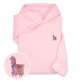 Colorful Llama Embroidered Hoodie & Sweatshirt, Cute Animal Lover Top, Fun Boho Style Gift, Unique Unisex Apparel for Her & Him
