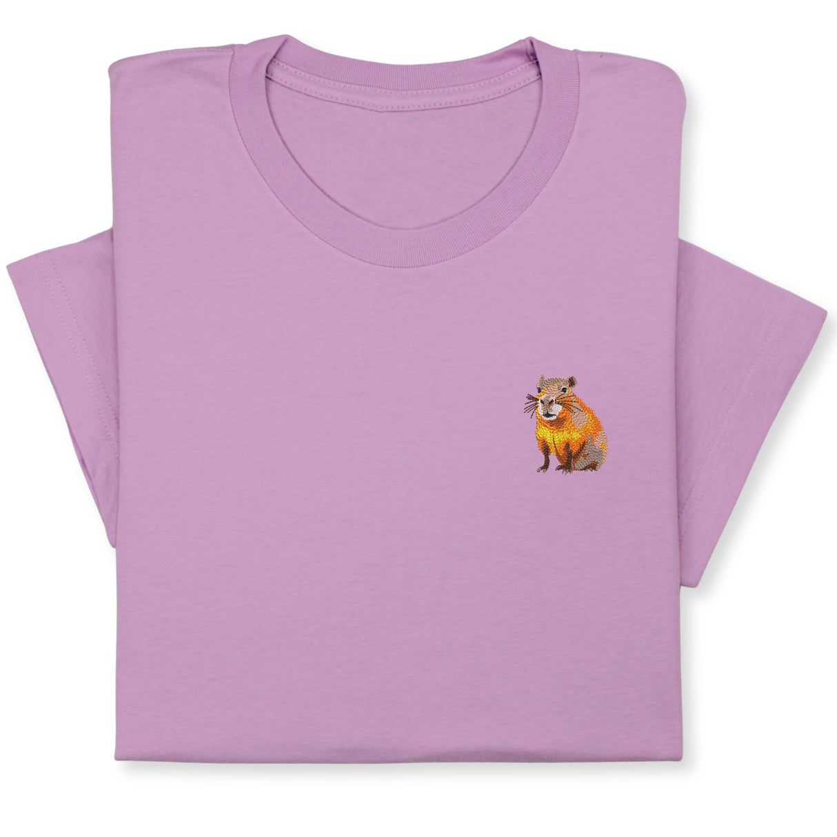 Funny Capybara Embroidered T-shirt Gift, Embroidered Capybara T-shirt Unisex, Capybara Crewneck, Cute Capybara Gift, Animal T-shirt