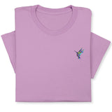 Hummingbird Embroidered T-shirt, Embroidered Bird T-shirt, Embroidered Bird Tee Crewneck Unisex, Cute Hummingbird T-shirt Gift for Friends!