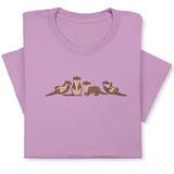 Otters Embroidered T-Shirt, Cute Otters Shirt for Animal Lovers, Playful Wildlife Tee, Nature Inspired Embroidery Gift, Unisex Otter Lover