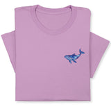 Blue Whale Embroidered Tee, Unisex Marine Life T-Shirt, Sea Life Whale T-Shirt, Ocean Gift for Sea Enthusiasts!