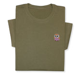 Cute Owl Embroidered T-Shirt, Whimsical Bird Lover Gift, Small Animal Embroidery Tee, Cozy Nature-Inspired Shirt