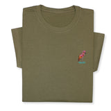 Pink Flamingo Embroidered T-shirt, Embroidered Flamingo T-shirt, Embroidered Bird T-shirt Unisex, Pink Flamingo T-Shirt Gift for Bird Lover!