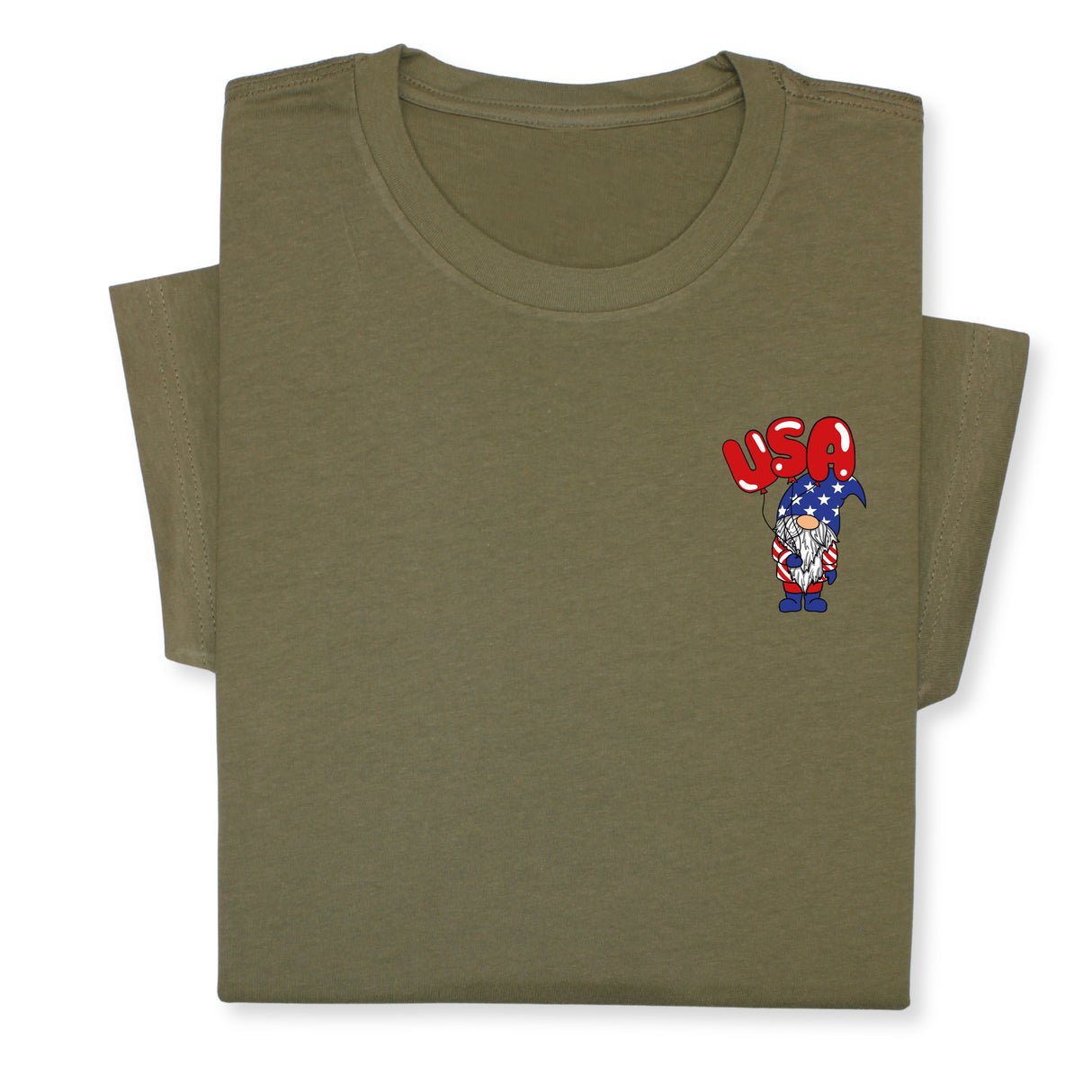 Patriotic Gnome USA T-Shirt, 4th of July Gnome Graphic Tee, American Flag Gnome Shirt, Independence Day Gift for Men & Women