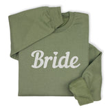 Bride Hoodie & Sweatshirt with Silver Thread Embroidery – Elegant Bridal Pullover, Diamond Detail, Bachelorette Gift, Wedding Morning Outfit