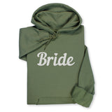 Bride Hoodie & Sweatshirt with Silver Thread Embroidery – Elegant Bridal Pullover, Diamond Detail, Bachelorette Gift, Wedding Morning Outfit