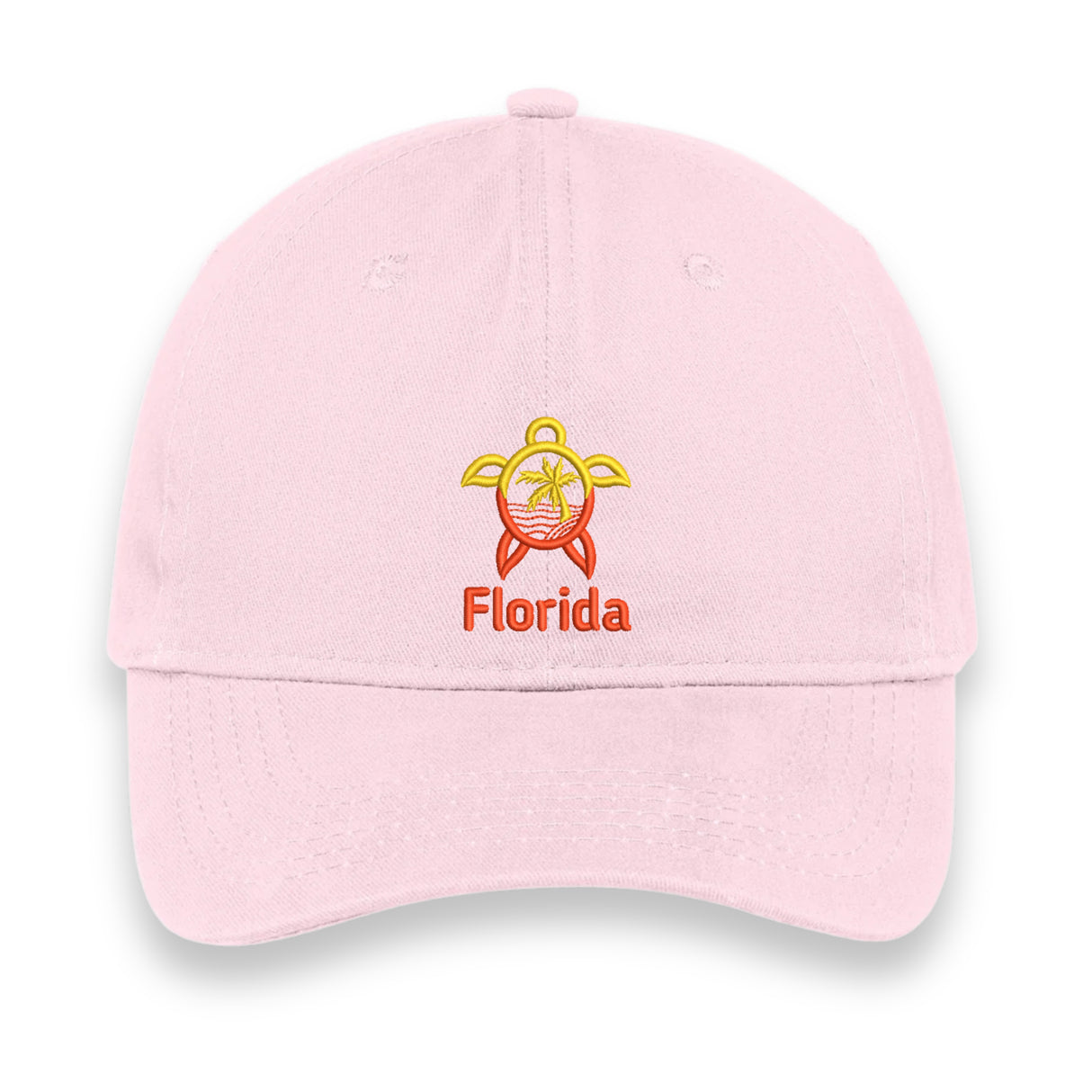 Florida Turtle Embroidered Hat, Sea Life Beach Cap, Unisex Coastal Gift, Vacation Souvenir Baseball Hat, Nature-Inspired Design