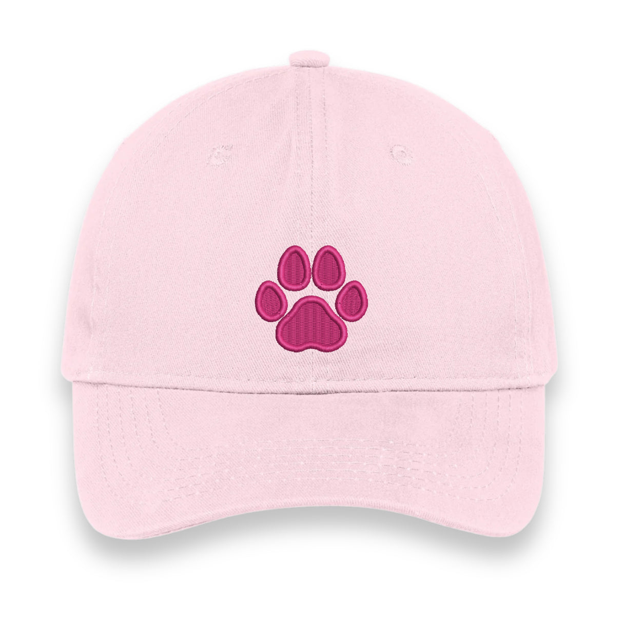 Custom Paw Print Embroidered Hat – Personalized Pet Lover Baseball Cap, Adjustable Unisex Gift for Dog & Cat Moms, Choose Your Thread Color