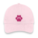 Custom Paw Print Embroidered Hat – Personalized Pet Lover Baseball Cap, Adjustable Unisex Gift for Dog & Cat Moms, Choose Your Thread Color