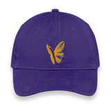 Yellow Butterfly Embroidered Hat, Nature-Inspired Baseball Cap, Cute Gift for Her or Him, Summer Garden Aesthetic Unisex Cap
