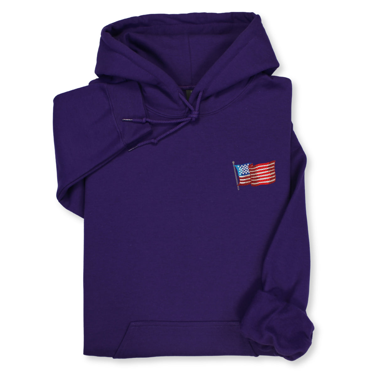 American Flag Embroidered Hoodie & Sweatshirt, Patriotic USA Pride Gift, 4th of July Unisex Apparel, Independence Day Outfit
