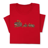 Embroidered Hedgehog Family T-Shirt, Cute Animal Nature Lover Gift