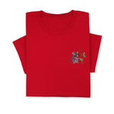 Mouse & Berry Embroidered T-Shirt, Cute Garden Animal Tee, Whimsical Nature Shirt, Funny Rodent Embroidery Gift for Her & Him