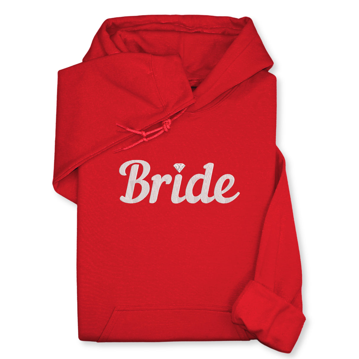 Bride Hoodie & Sweatshirt with Silver Thread Embroidery – Elegant Bridal Pullover, Diamond Detail, Bachelorette Gift, Wedding Morning Outfit