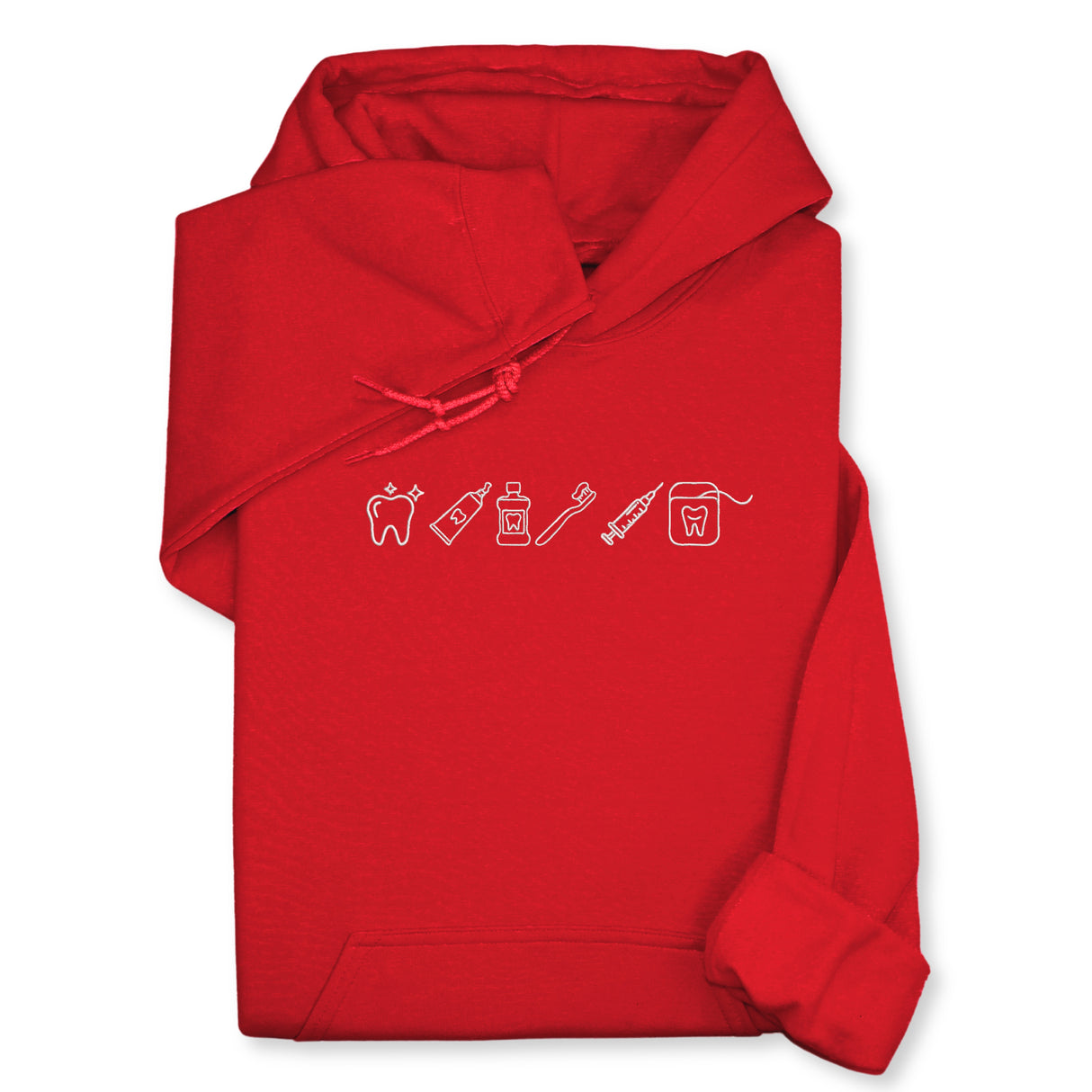 Custom Dental Embroidered Hoodie & Sweatshirt, Tooth Icons Design, Dentist Hygienist Gift, Dental Assistant Unisex Workwear