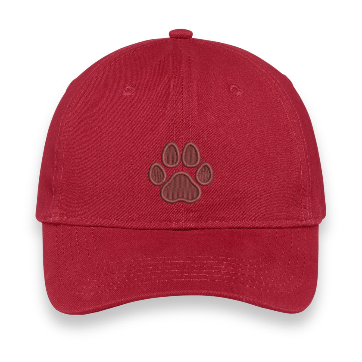 Custom Paw Print Embroidered Hat – Personalized Pet Lover Baseball Cap, Adjustable Unisex Gift for Dog & Cat Moms, Choose Your Thread Color