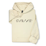 Custom Dental Embroidered Hoodie & Sweatshirt, Tooth Icons Design, Dentist Hygienist Gift, Dental Assistant Unisex Workwear