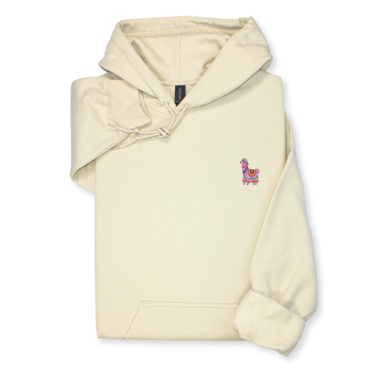 Colorful Llama Embroidered Hoodie & Sweatshirt, Cute Animal Lover Top, Fun Boho Style Gift, Unique Unisex Apparel for Her & Him